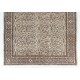 Vintage Handmade Turkish Rug, Large Floral Pattern Carpet. 7.2 x 10.2 Ft (217 x 310 cm)