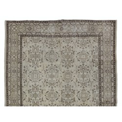 Handmade Vintage Rug, Floral Patterned Anatolian Carpet. 7.2 x 10.4 Ft (217 x 314 cm)