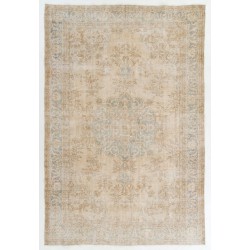 Large Mid-Century Handmade Turkish Oushak Wool Rug with Medallion Design. 7.2 x 10.8 Ft (219 x 329 cm)
