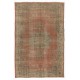 Unique Vintage Handmade Anatolian Area Rug, Wool and Cotton Carpet. 7.3 x 10 Ft (220 x 305 cm)