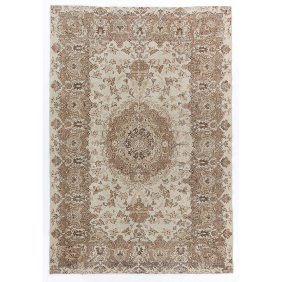 Unique Shabby Chic Vintage Handmade Turkish Rug for Home and Office Decor. 7.3 x 10.5 Ft (220 x 320 cm)