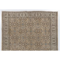 Handmade Vintage Rug, Floral Patterned Anatolian Carpet. 7.5 x 10.5 Ft (228 x 318 cm)