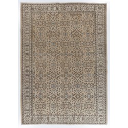 Handmade Vintage Rug, Floral Patterned Anatolian Carpet. 7.5 x 10.5 Ft (228 x 318 cm)