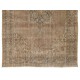 Unique Vintage Handmade Anatolian Area Rug, Wool and Cotton Carpet. 7.6 x 10.5 Ft (230 x 320 cm)