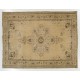 Handmade Vintage Anatolian Oushak Area Rug. Beige, Brown, Gray and Green Color Carpet. 7.7 x 9.8 Ft (233 x 297 cm)