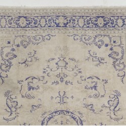 Hand-Knotted Vintage Central Anatolian Rug Made of Wool. 8 x 10.2 Ft (243 x 308 cm)