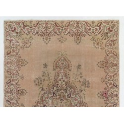 Handmade Vintage Rug, Floral Design Central Anatolian Carpet. 8.3 x 12.5 Ft (250 x 380 cm)