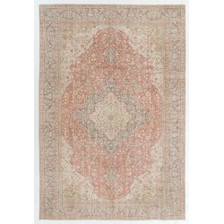 Antique Basmakci Wool Area Rug, Handmade carpet made in Turkey. 8.7 x 12.8 Ft (265 x 390 cm)