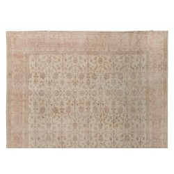 One-of-a-Kind Vintage Handmade Anatolian Wool Rug, Oversize Sun Faded Carpet. 9.5 x 12.7 Ft (288 x 385 cm)