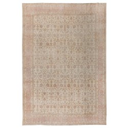 One-of-a-Kind Vintage Handmade Anatolian Wool Rug, Oversize Sun Faded Carpet. 9.5 x 12.7 Ft (288 x 385 cm)