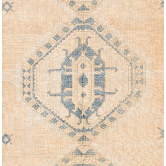 Hand-Knotted Vintage Central Anatolian Rug Made of Wool. 9.6 x 12.5 Ft (291 x 381 cm)