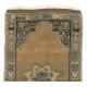 Small Turkish Oushak Rug, Vintage Handmade Doormat (Seat or Cushion Cover). 1.7 x 3 Ft (50 x 90 cm)