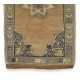 Small Turkish Oushak Rug, Vintage Handmade Doormat (Seat or Cushion Cover). 1.7 x 3 Ft (50 x 90 cm)