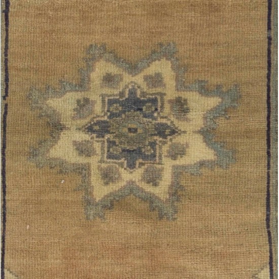 Small Turkish Oushak Rug, Vintage Handmade Doormat (Seat or Cushion Cover). 1.7 x 3 Ft (50 x 90 cm)