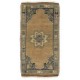 Small Turkish Oushak Rug, Vintage Handmade Doormat (Seat or Cushion Cover). 1.7 x 3 Ft (50 x 90 cm)