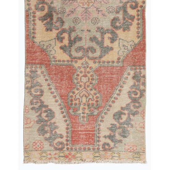Authentic Vintage Handmade Anatolian Runner Rug, Great for Hallway Decor. 2.7 x 7 Ft (80 x 213 cm)