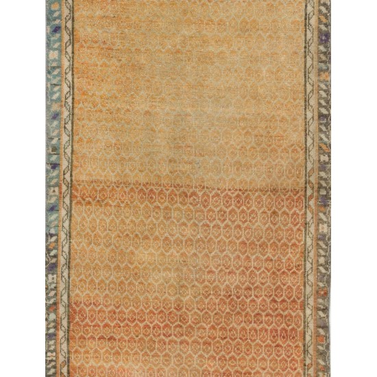Vintage Handmade Anatolian Runner Rug, Great for Hallway Decor. 2.7 x 10.7 Ft (80 x 324 cm)