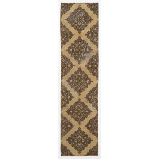 Vintage Handmade Anatolian Runner Rug, Great for Hallway Decor. 2.8 x 11.5 Ft (83 x 350 cm)