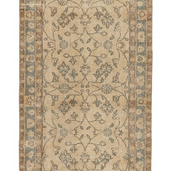 Authentic Vintage Handmade Anatolian Runner Rug, Great for Hallway Decor. 3 x 11 Ft (93 x 338 cm)