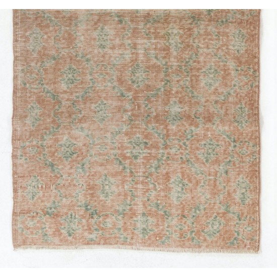 Hand-Knotted Vintage Turkish Accent Rug, . 3.2 x 6.3 Ft (95 x 190 cm)
