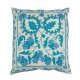 Decorative Silk Embroidered Suzani Cushion Cover from Uzbekistan. 18" x 19" (45 x 46 cm)