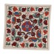 Authentic Hand Embroidered Silk, Cotton and Linen Cushion Cover From Uzbekistan. 18" x 19" (45 x 46 cm)