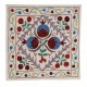Brand New Authentic Silk Embroidery Suzani Cushion Cover from Uzbekistan. 18" x 19" (45 x 46 cm)