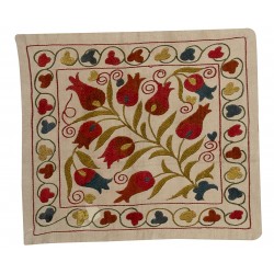 Brand New Authentic Silk Embroidery Suzani Cushion Cover from Uzbekistan. 18" x 20" (45 x 50 cm)
