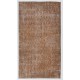 Distressed Orange Overdyed Accent Rug, 1960s Hand-Made Central Anatolian Carpet. 4 x 7 Ft (119 x 213 cm)
