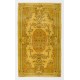 Yellow Overdyed Vintage Turkish Accent Rug, Medallion Design Handmade Carpet. 4 x 6.9 Ft (120 x 208 cm)
