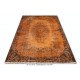 Orange Overdyed Accent Rug, 1960s Hand-Made Central Anatolian Carpet. 4 x 7.3 Ft (120 x 220 cm)