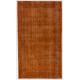 Orange Overdyed Accent Rug, 1960s Hand-Made Central Anatolian Carpet. 4 x 7 Ft (122 x 213 cm)