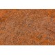 Orange Overdyed Accent Rug, 1960s Hand-Made Central Anatolian Carpet. 4 x 7.4 Ft (122 x 225 cm)