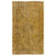 Yellow Overdyed Vintage Handmade Turkish Area Rug, Ideal for Modern Office & Home. 5.2 x 8.5 Ft (157 x 257 cm)