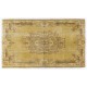 Yellow Overdyed Vintage Handmade Turkish Area Rug, Ideal for Modern Office & Home. 5.2 x 8.9 Ft (158 x 270 cm)