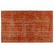 Distressed Orange Overdyed Vintage Handmade Turkish Area Rug, Great 4 Modern Interiors. 5.5 x 8.5 Ft (167 x 258 cm)