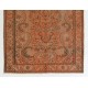 Orange Overdyed Rug, Vintage Handmade Central Anatolian Carpet. 5.6 x 8.9 Ft (170 x 270 cm)