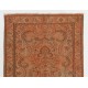 Orange Overdyed Rug, Vintage Handmade Central Anatolian Carpet. 5.6 x 8.9 Ft (170 x 270 cm)