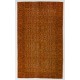 Orange Overdyed Vintage Handmade Turkish Area Rug with Floral Design. 5.8 x 9.5 Ft (174 x 288 cm)