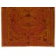 Burnt Orange Overdyed Vintage Handmade Turkish Area Rug, Great 4 Modern Interiors. 6 x 8.8 Ft (183 x 268 cm)