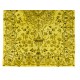 One-of-a-Kind Yellow Overdyed Vintage Handmade Turkish Area Rug, Ideal for Modern Office & Home. 6.2 x 9.9 Ft (188 x 300 cm)