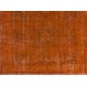 Burnt Orange Overdyed Vintage Handmade Turkish Wool Rug, Great 4 Modern Interiors. 6.3 x 11 Ft (190 x 334 cm)