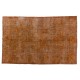 Distressed Orange Overdyed Vintage Handmade Turkish Rug, Great 4 Modern Interiors. 6.3 x 9.9 Ft (192 x 299 cm)