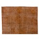 Distressed Orange Overdyed Vintage Handmade Turkish Rug, Great 4 Modern Interiors. 6.3 x 9.9 Ft (192 x 299 cm)