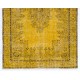 Yellow Overdyed Vintage Handmade Turkish Area Rug, Ideal for Modern Office & Home. 6.6 x 10 Ft (200 x 307 cm)