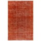 Unique Orange Overdyed Vintage Handmade Turkish Area Rug, Great 4 Modern Interiors. 6.7 x 9.8 Ft (202 x 297 cm)
